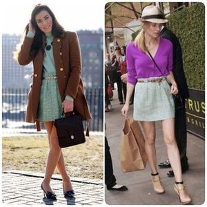 J. Crew Surf Tweed Charter Plaid Skirt